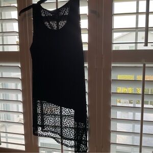 Elegant Black Lace Asymmetrical Top